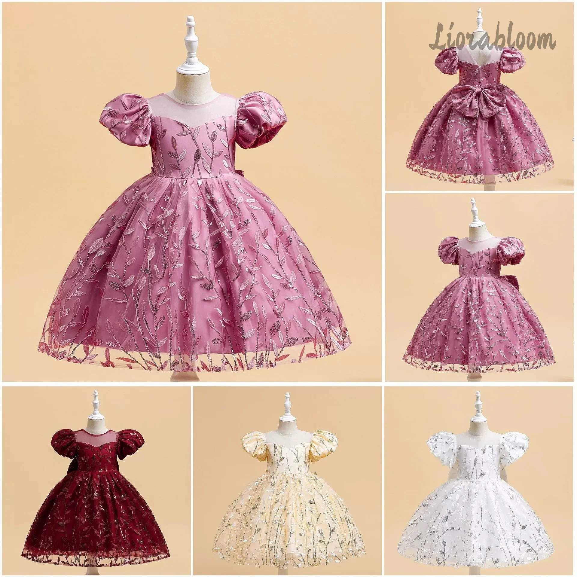 

Multi color Girls' Evening Gowns Classic Flower Girl Dresses Tutus Girls' Prom Dresses Short Formal Dresses