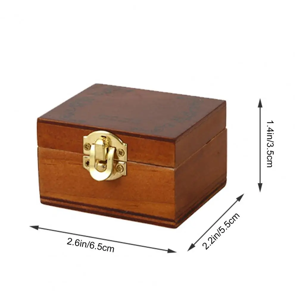 Doll House Storage Box Model Miniature Wooden Storage Box with Lock for 1 12 Scale Decoration Retro for Small