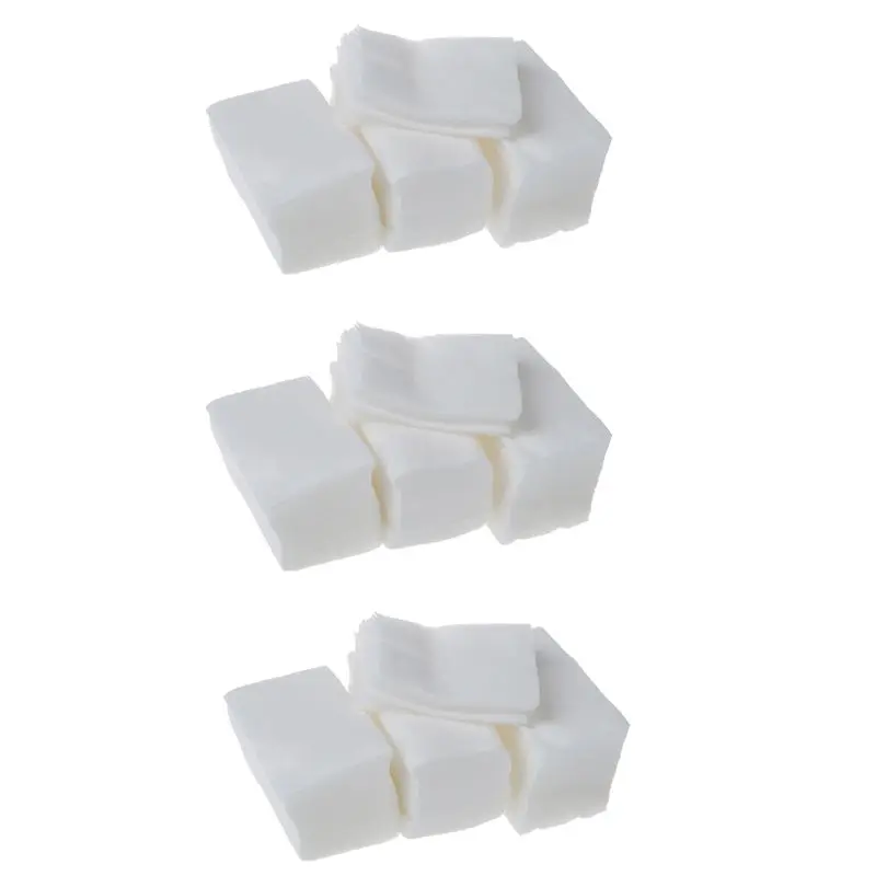 ABKR-960Pcs وسادات قطنية مستطيلة لتنظيف طلاء الأظافر باللون الأبيض للسيدات #1