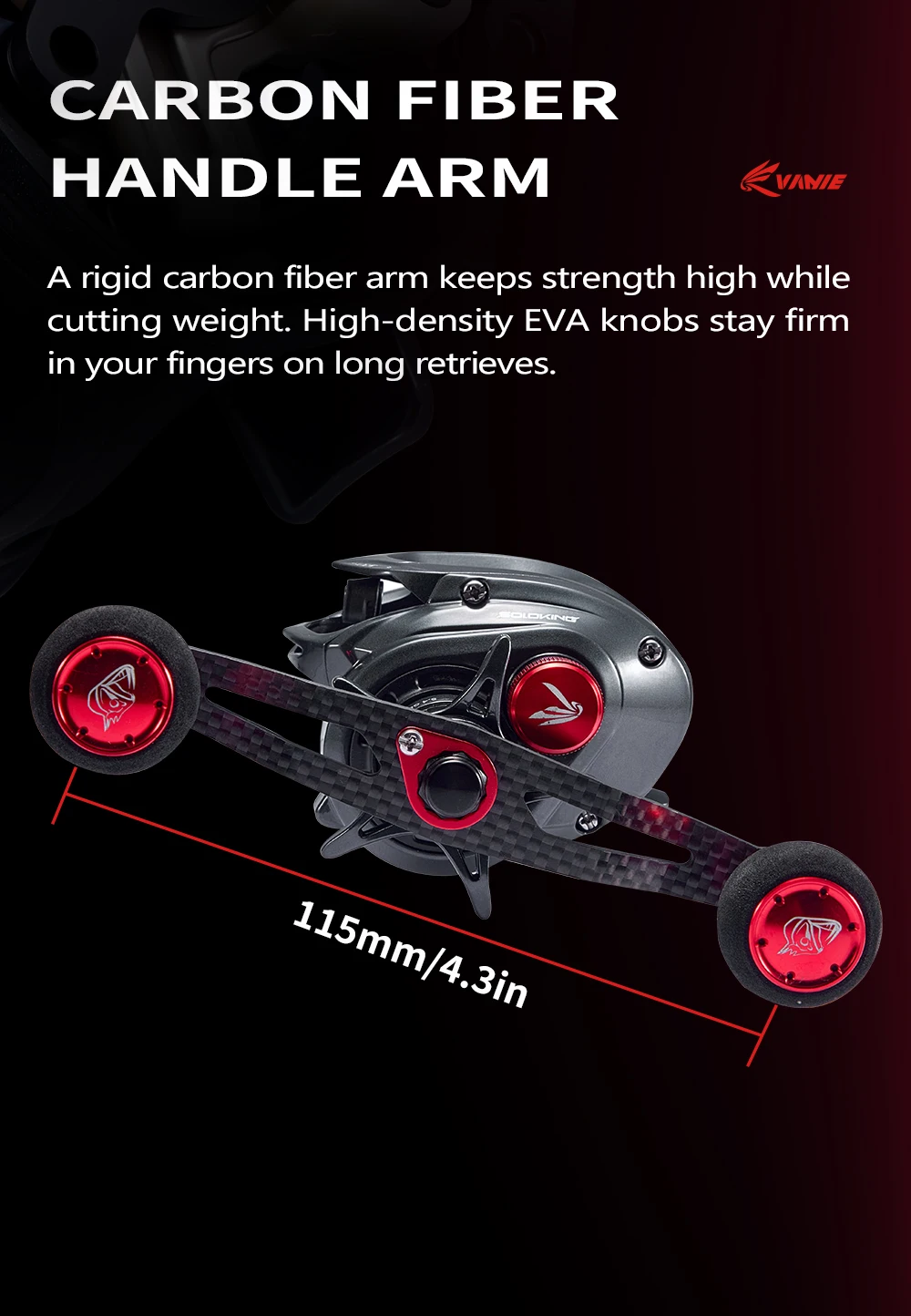 SOLOKING HISW50 Baitcasting-Rolle 155g 4,7kg Max. Bremskraft 8+1BB 5,4 Übersetzungsverhältnis Meeres- und Boots-Baitcaster-Rollen für Tintenfisch und Oktopus ﻿ – Detail 11