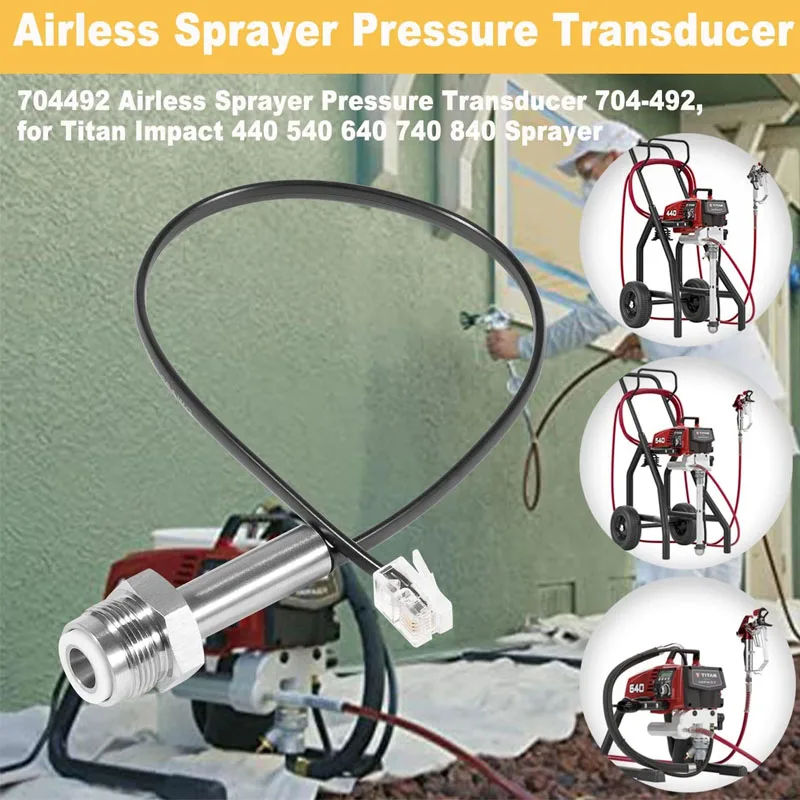 704492 Airless Sprayer Pressure Transducer Fit for Titan Impact 440 540 640 740 840 Series Sprayer, Not Fit for Gr Paint Sprayer