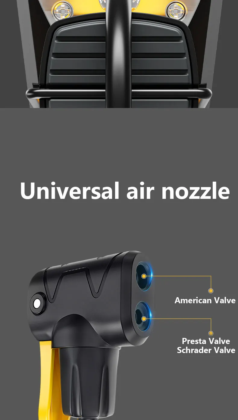 Tragbare Fußpumpe Phoenix 120 PSI, mit/ohne Manometer, universelle Düse für Fahrräder, E-Bikes, Schlauchboote – Detail 8