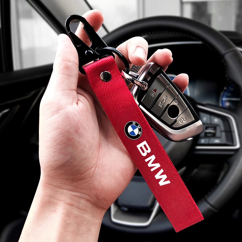 Car Nylon Printed Badge Style Keychain Auto Key Accessories for BMW M Performance M E46 E90 E60 F10 F30 E39 E36 F20 E87 F31 F4