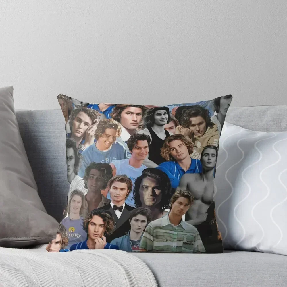 

Chase Stokes Photo Collage Throw Pillow Custom Cushion covers for pillows ornamental pillows pillow