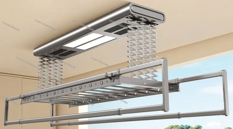 Household smart electric drying rack balcony hidden remote control drying automatic lifting and retractable drying rod