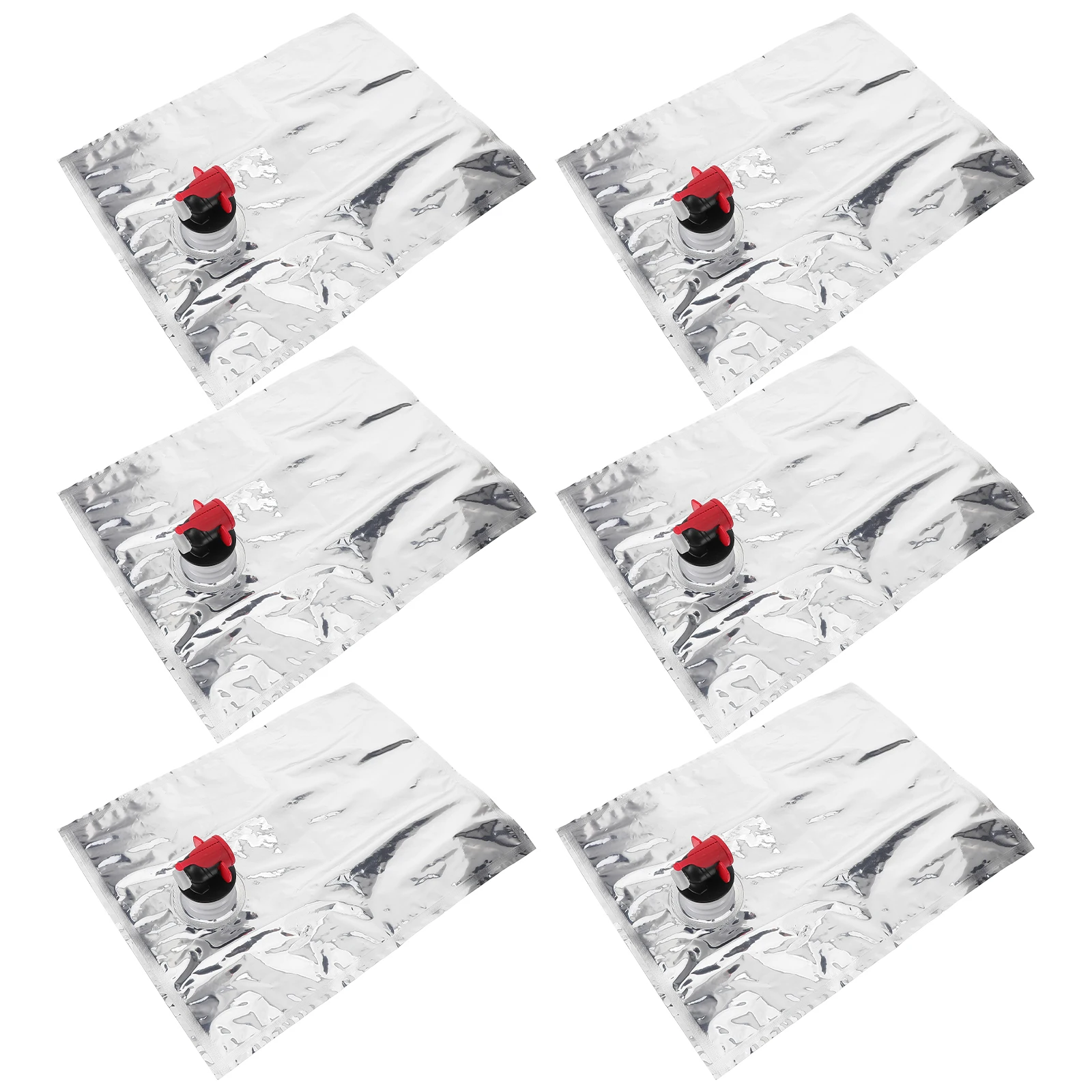

6 Pcs Butterfly Valve Portable Travel Drink Flask Drink Bag Liquor Pouch Bladder Reusable Storage Dispenser Bag
