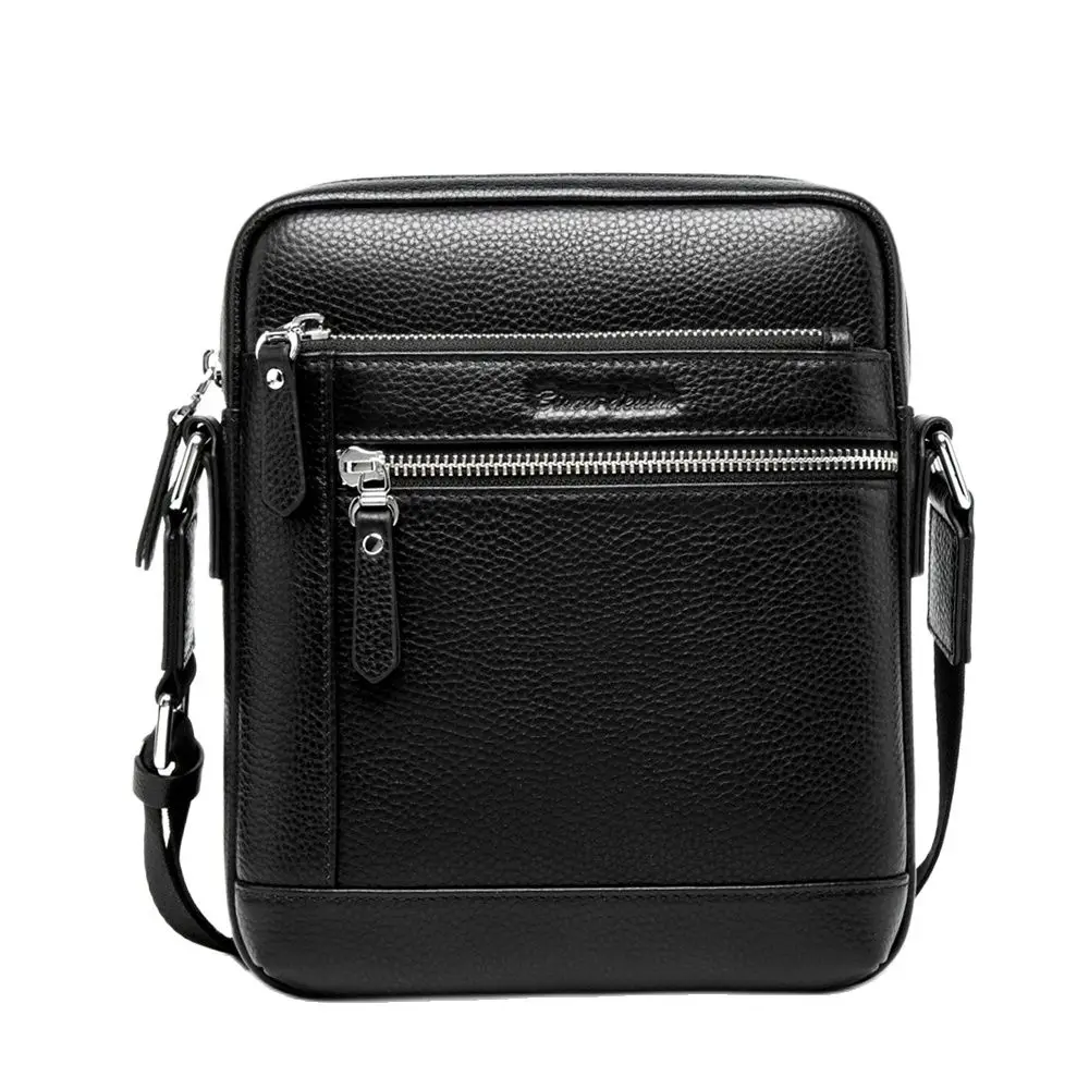 BISON DENIM fashion men bag genuine leather men messenger bags business male small shoulder bags