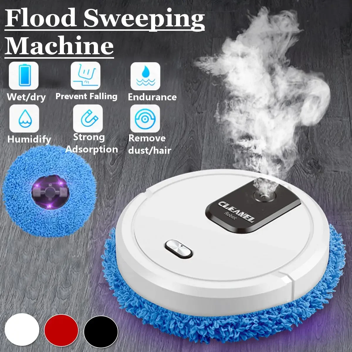 Fully Automatic Spray Sweeping Mopping Robot Intelligent Mop Machine Wet and Dry Mopping and Humidifying Spray Cleaner Machine