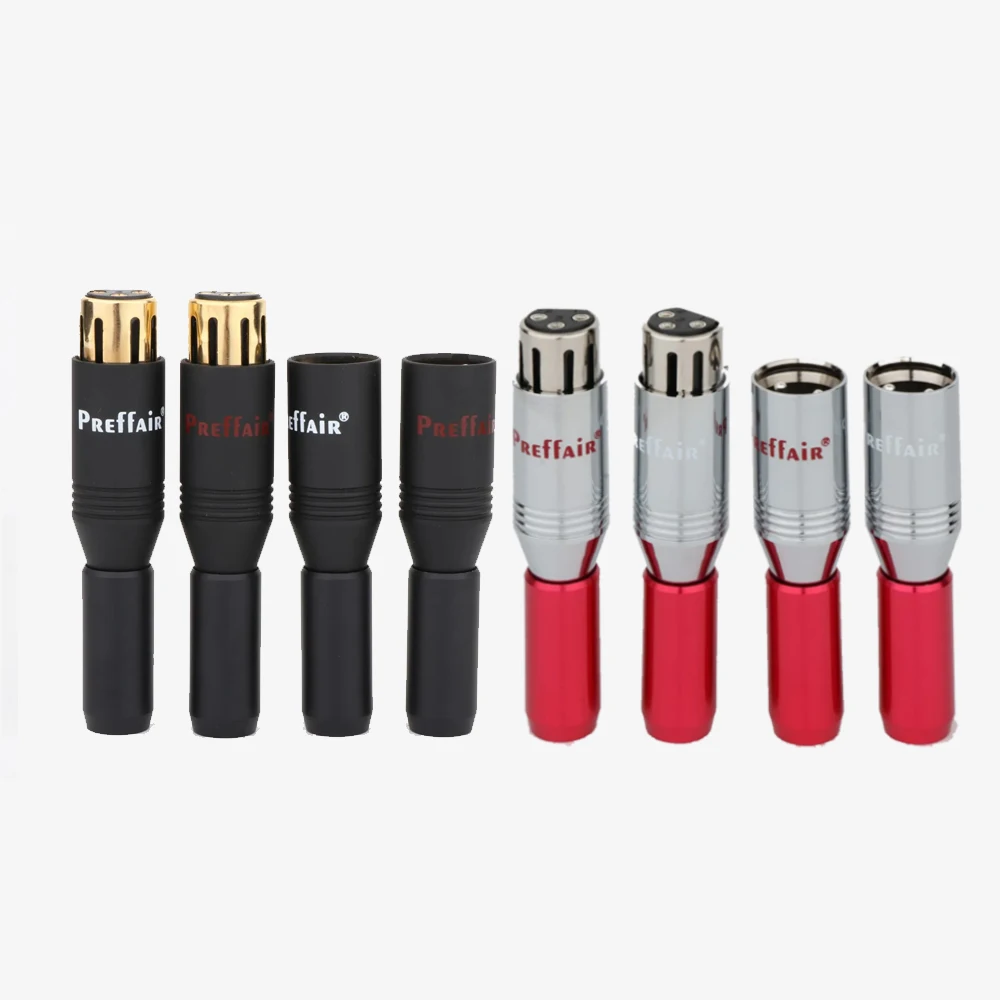 

Preffair Premium XLR Connector Set - Gold Plated 3-Pin XLR Male Female Connector for HiFi Audio,DIY Speaker Amplifier Cable