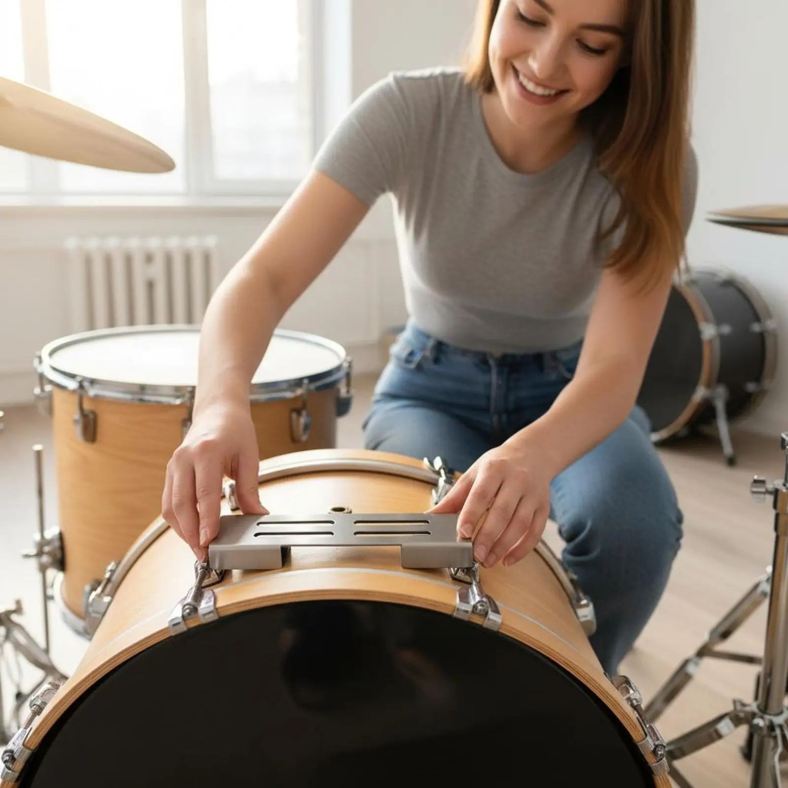 

Bass Drum Hoop Protector Easy to Install Bass Drum Hoop Guard Music Gear Secure Fit for Drummers