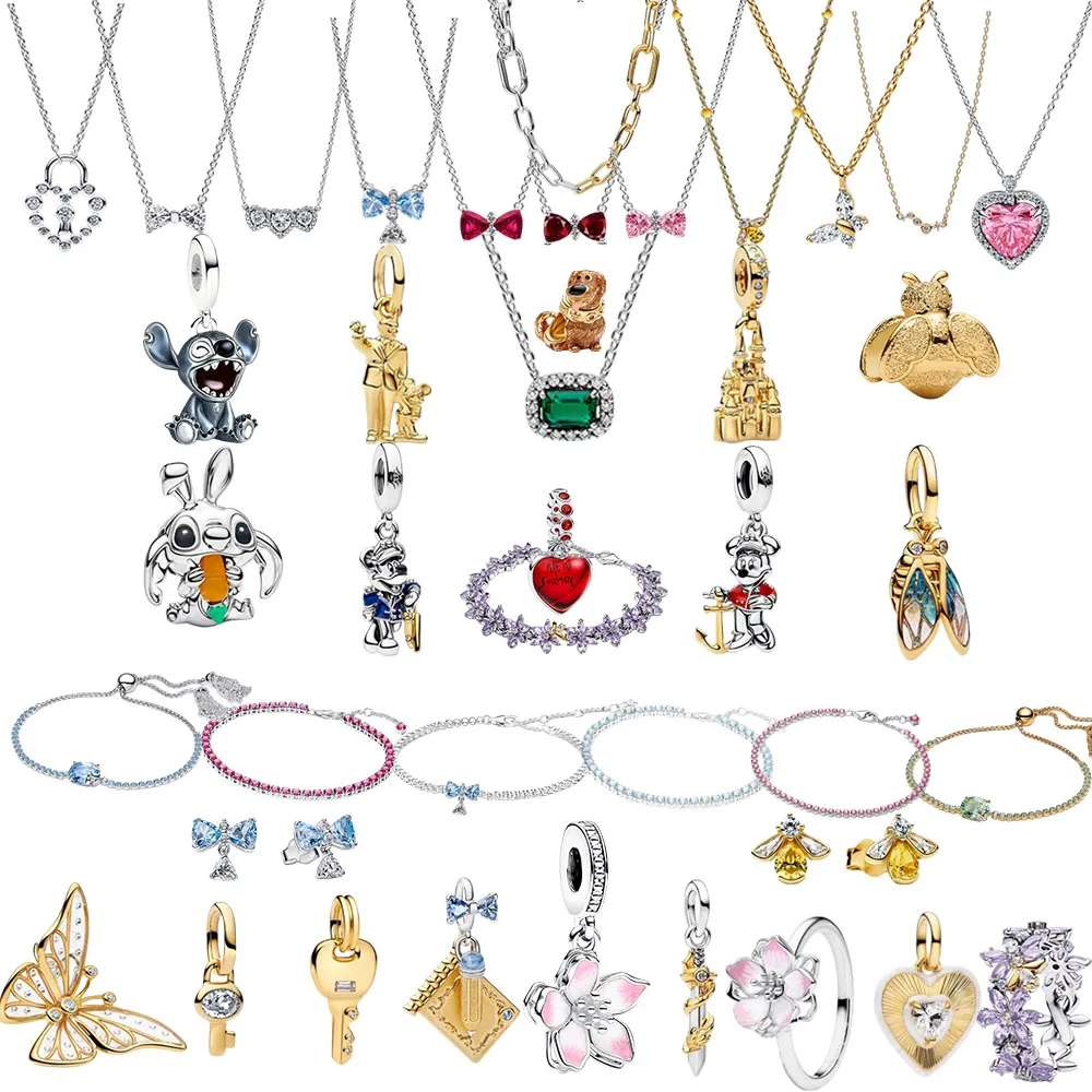 Neue Halskette aus 925er Sterlingsilber mit Kirschblüten-Schleife für Damen, hochwertiges Schmuckgeschenk für Damen.