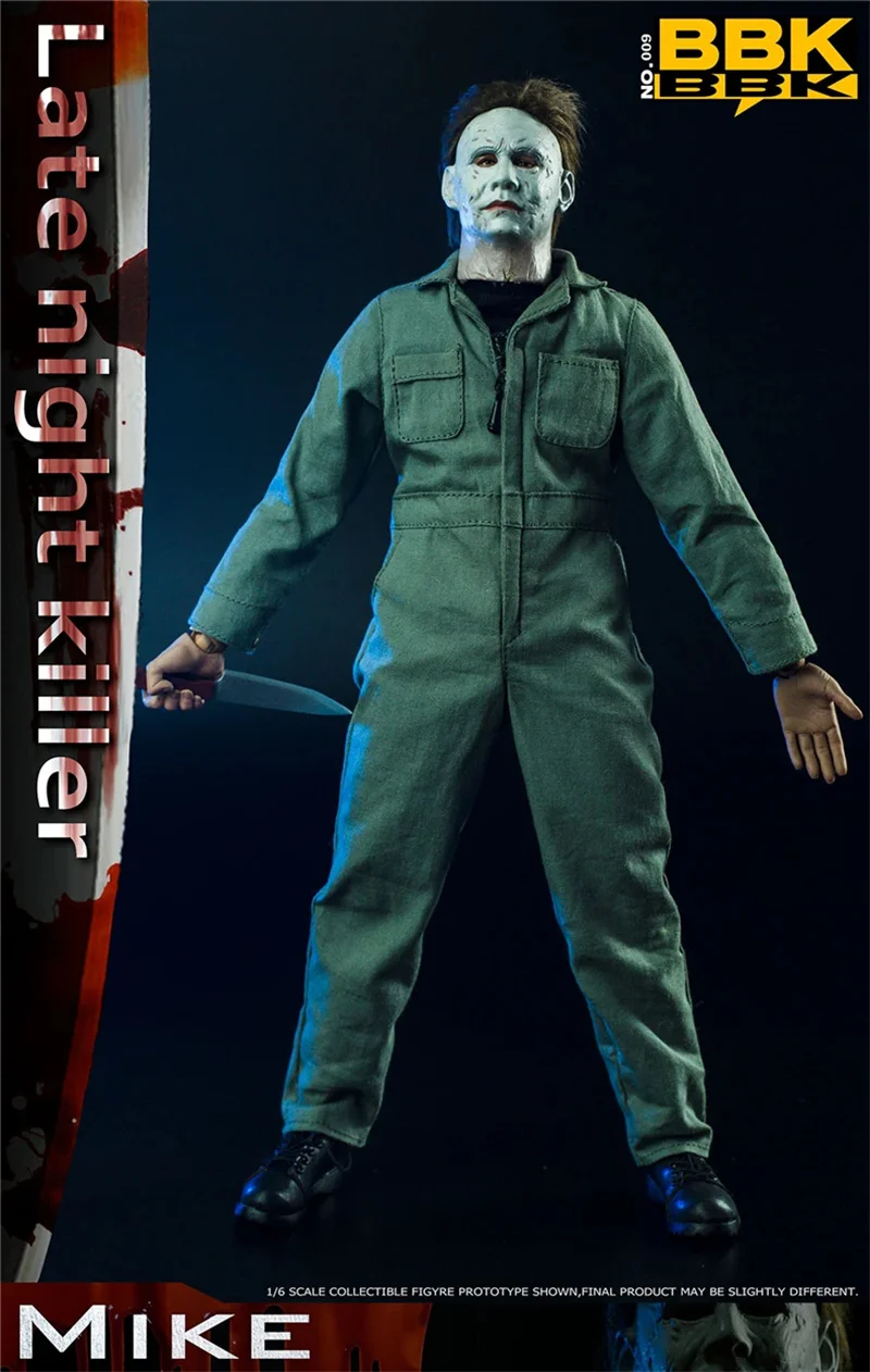 Collectable BBK009 1/6 Scale Halloween Late Night Killer Michael Myers with Mask Full Set Toy 12