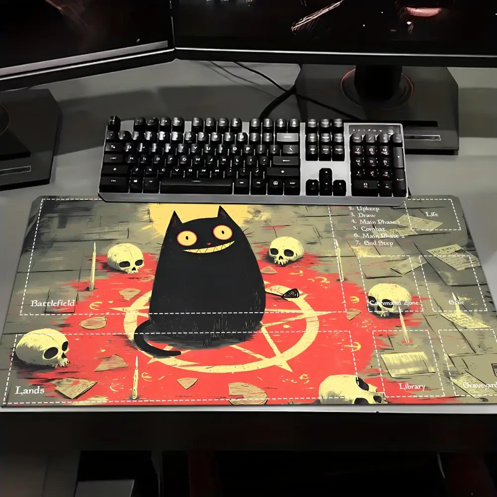 Large size Magic Cat Style design Magic Gaming Mat Tabletop for MTG/TCG Card Battle Commander Deck Anti-slip Gaming Desk Mat