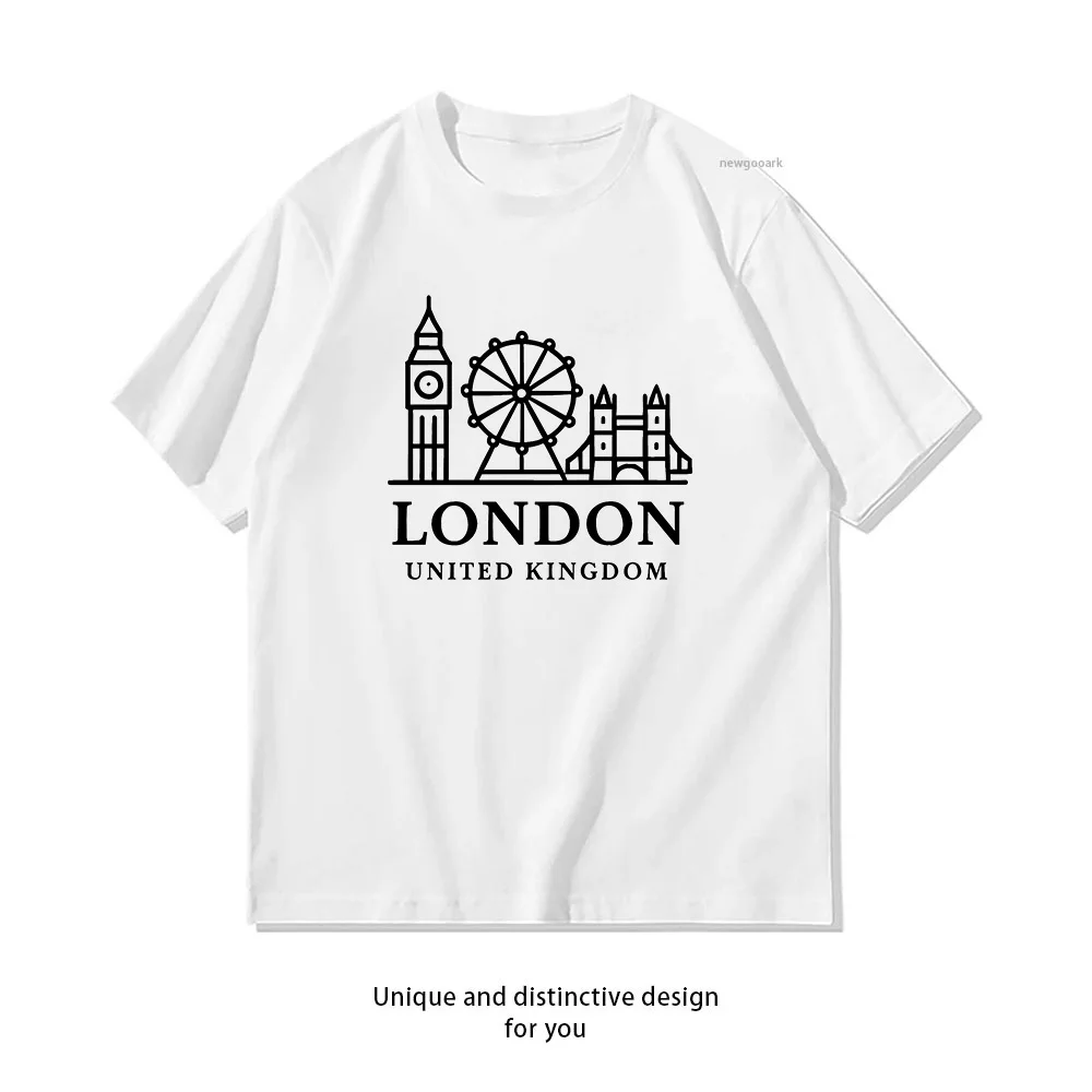 London United Kingdom famous attraction t-shirt woman man Casual cotton summer printed t shirts Adult streetwear camisetas