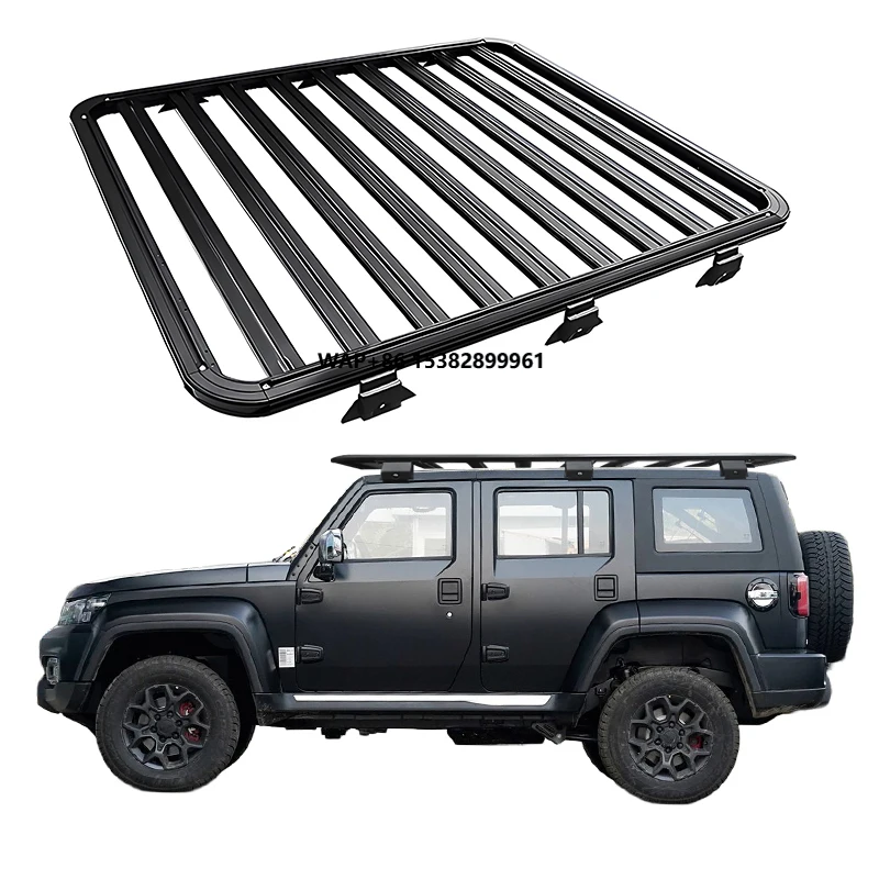 

Cross bar Frame Guality Aluminum 4x4 Luggage bar Car Roof Rack Roof Luggage Basket for BJ40 2016-2023 2024+