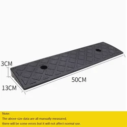 3cm High Car Access Ramp Triangle Pad Speed Reducer Durable Threshold For Automobile Motorcycle Heavy Wheelchair Rubber Wheel