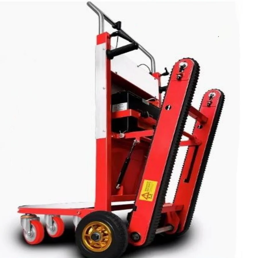 Large foldable four-wheel 400kg steel platform trolley, climbing machine, staircase trolley, industrial shopping cart