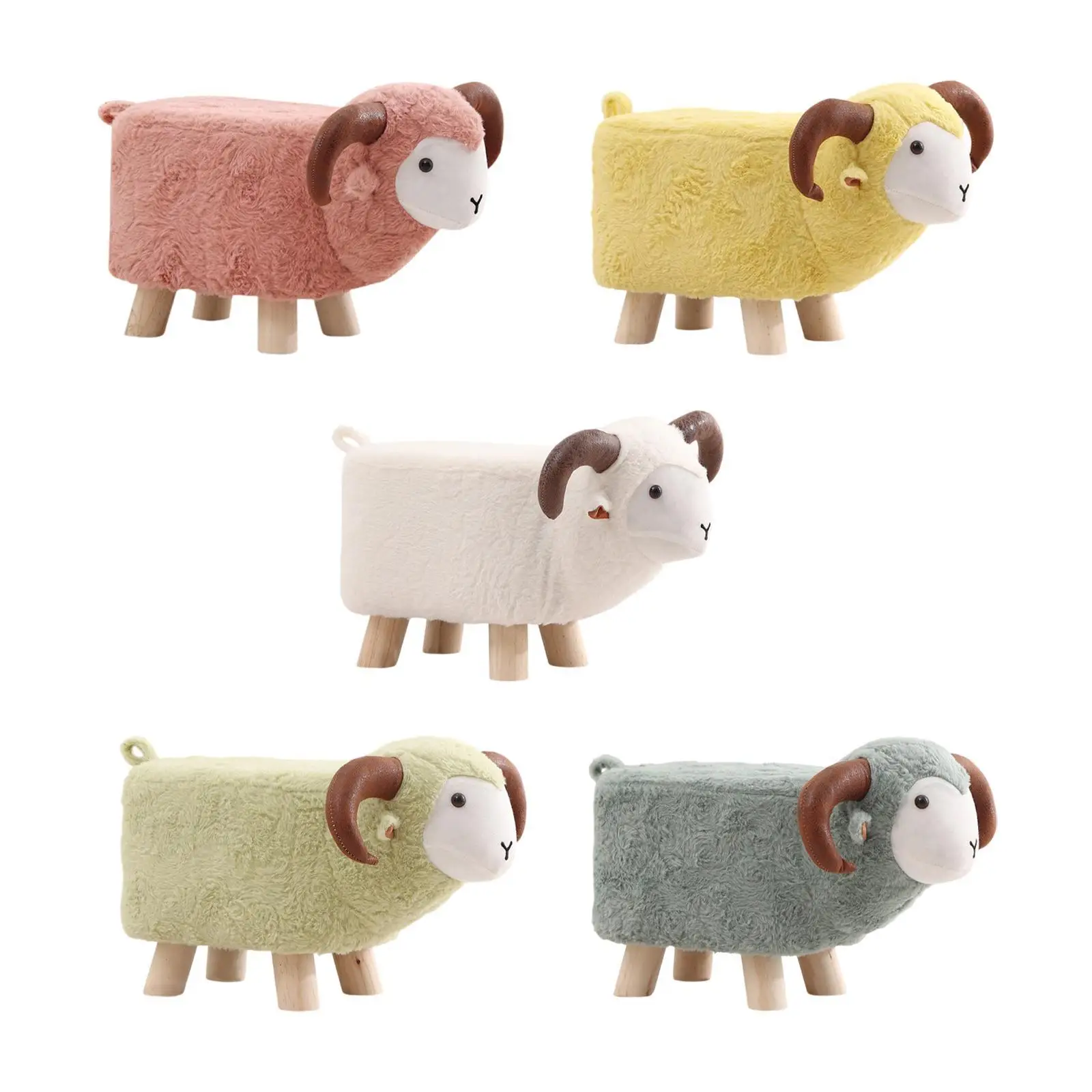 Cartoon Animal Stool for Children, Non-Slip Feet, Versatile Use