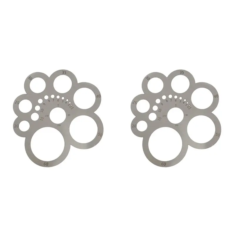 

2X Leather Cutting Tool Corner Cutter Circle Drawing Template Metal Ruler For Leathercraft Woodworking Sewing DIY Craft