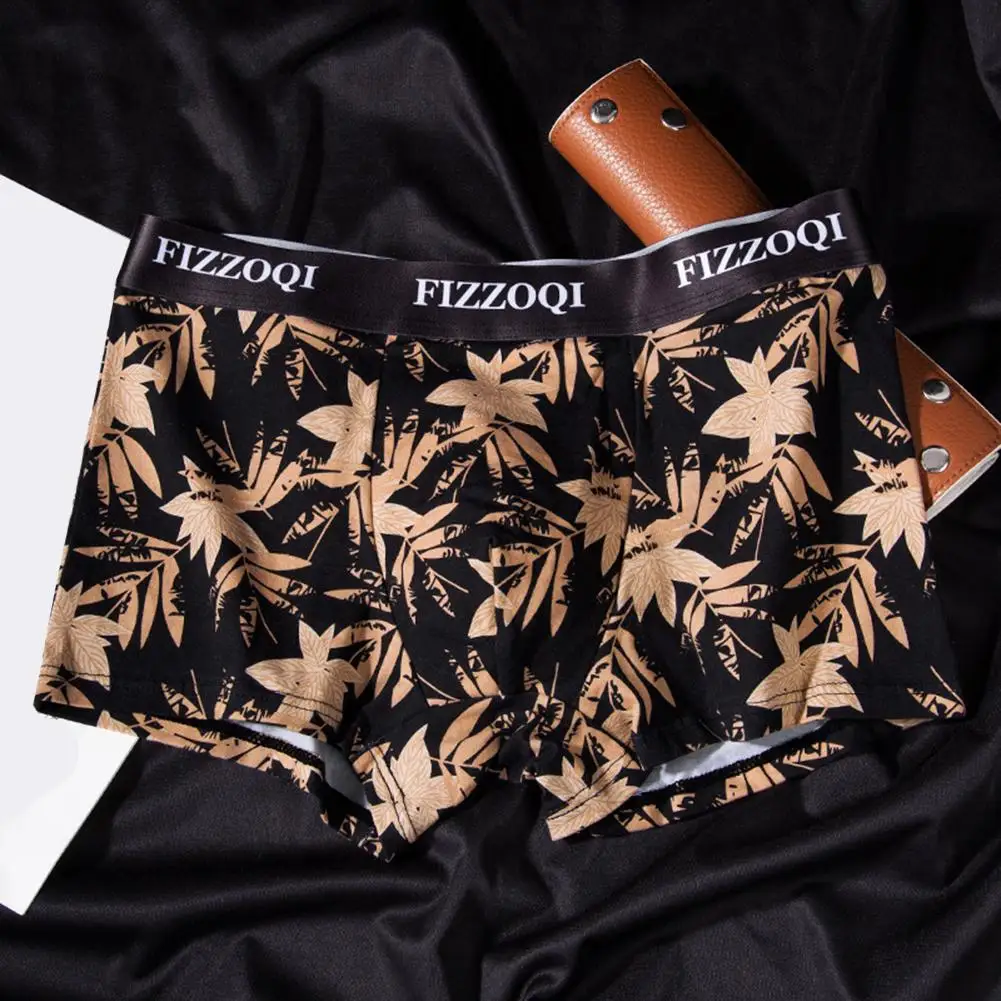 

Men Breathable Printed Thin Boxer Briefs Cotton Spandex Underwear with Pouch Trunks Underpants for Comfortable Fit