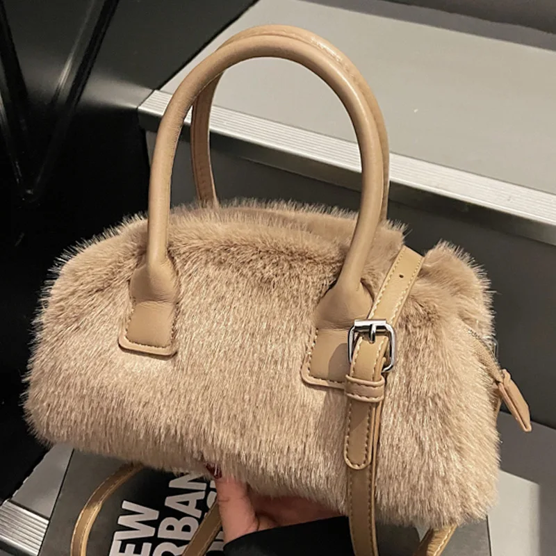 

Осень/зима 2022, новая простая плюшевая маленькая сумка на одно плечо, подмышки, женская мода