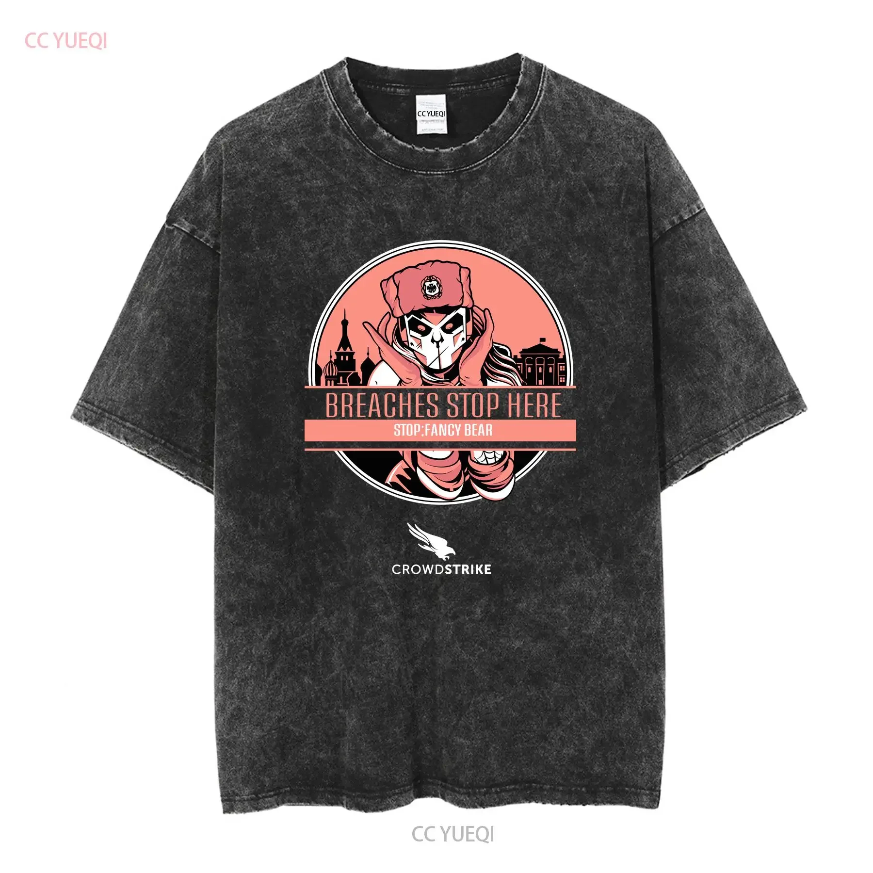 CrowdStrike Fancy Bear CyberSecurity Breach SZ L Russia Hacker Security T Shirt vintage Washed designer clothes graphic