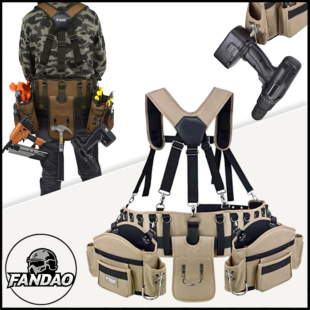 

Multi-Pocket Professional Tool Belt Portable Storage Bag Garden Pruning Outdoor Hardware Organizer Bag for Gardening Work