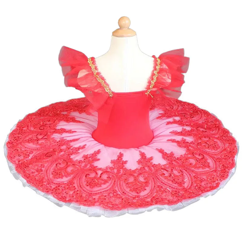 Jupe de Ballet pour Enfant, Tenue de Spectacle Professionnelle FzLake, Tutu de brev