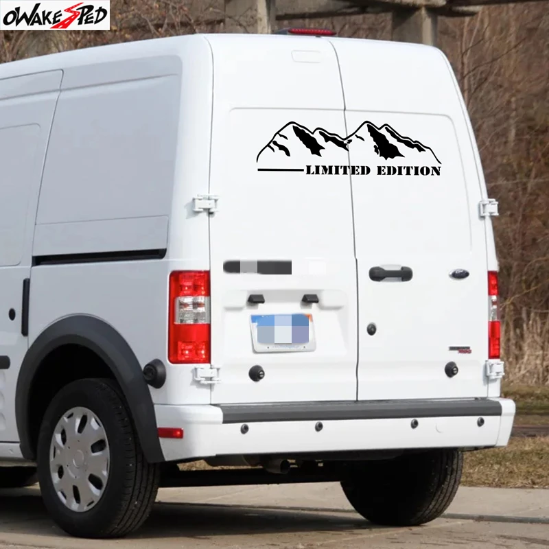 Mountain Graphics Stickers Car Tail Trunk Cover Decor Decal For Ford Transit Van Camper MK 6 7 8 Custom Connect Accessories