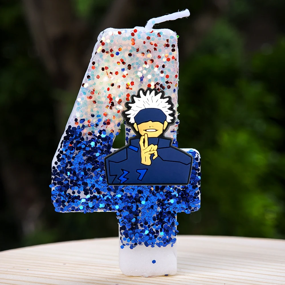 Anime Jujutsu Kaisen Birthday Candle Satoru Gojo Yuji Itadori Figure Design Cake Decor Party Cake Candles Celebration Supplies