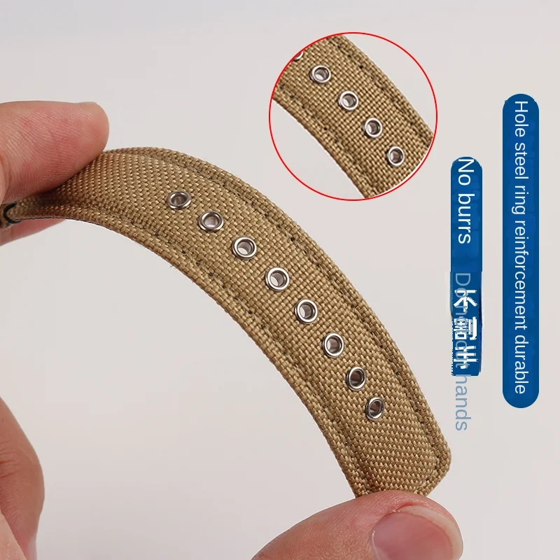 Pulseira de relógio de couro cáqui masculina, pulseira de lona de nylon impermeável, pulseira de moda TIMEX T49905 T49963 T49953, 20mm