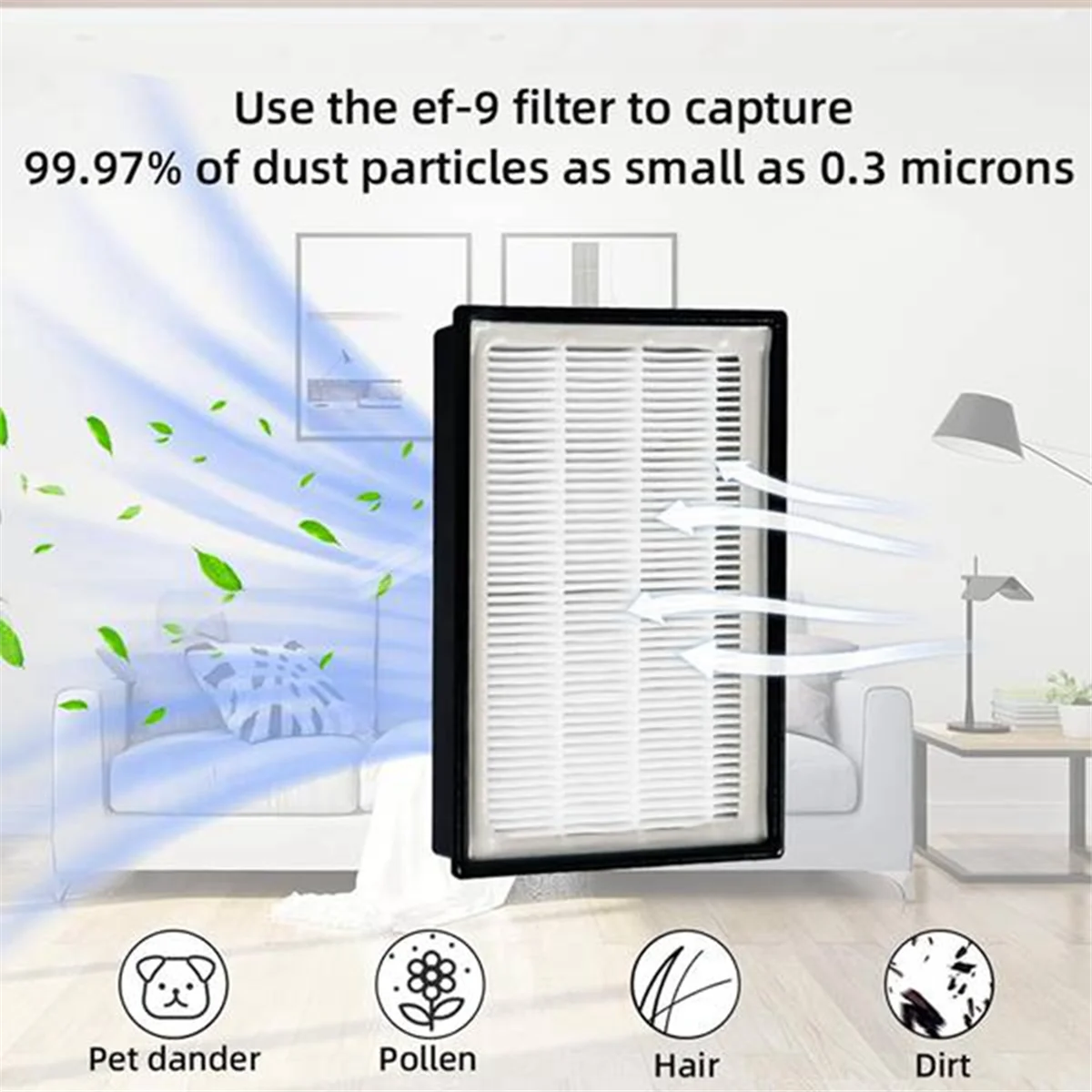 3Pcs EF-9 HEPA Filters for Upright Vacuums EF9 20-53296,40195 and Elite Vacuums 31150,31140,BU1018,BU1018,21814 image 2
