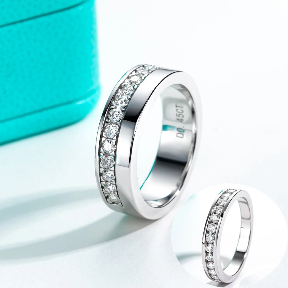 

Роскошное женское кольцо с муассанитом - обручальное кольцо из стерлингового серебра 925 пробы и обручальное кольцо, мужское кольцо, ювелирное изделие, подарок