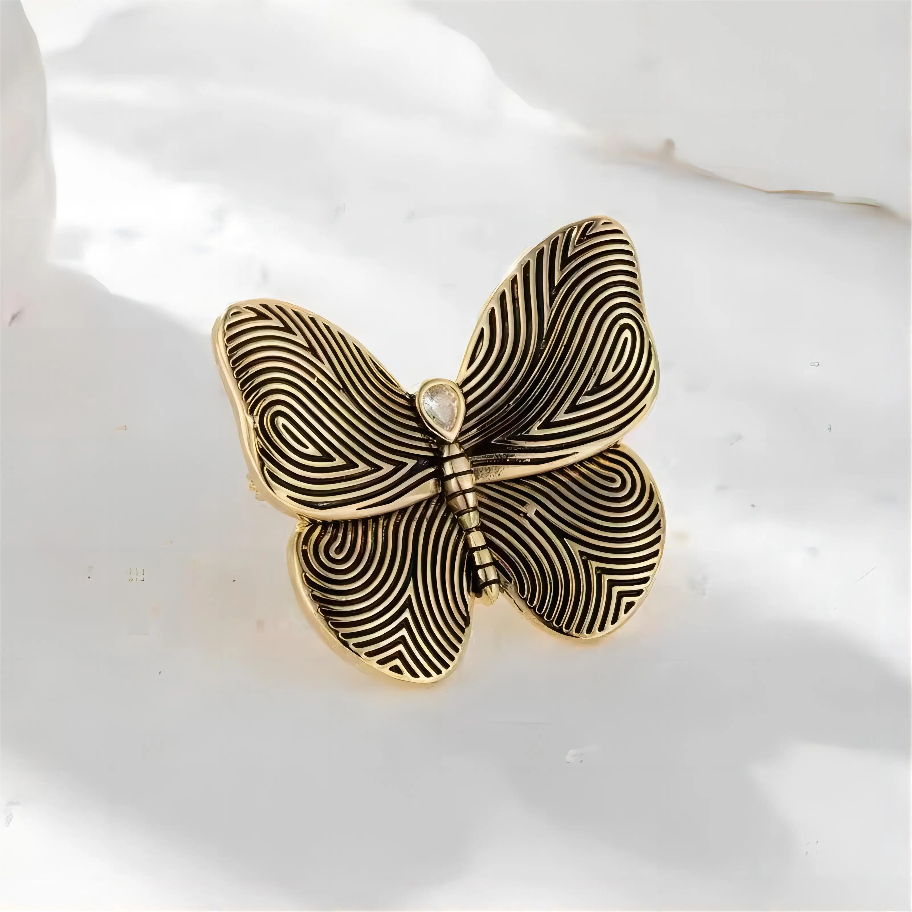 Enamel Vintage Butterfly Brooches for Women Unisex Glass Insect Pins Event Party Backpack Decoration Clothes Accessories