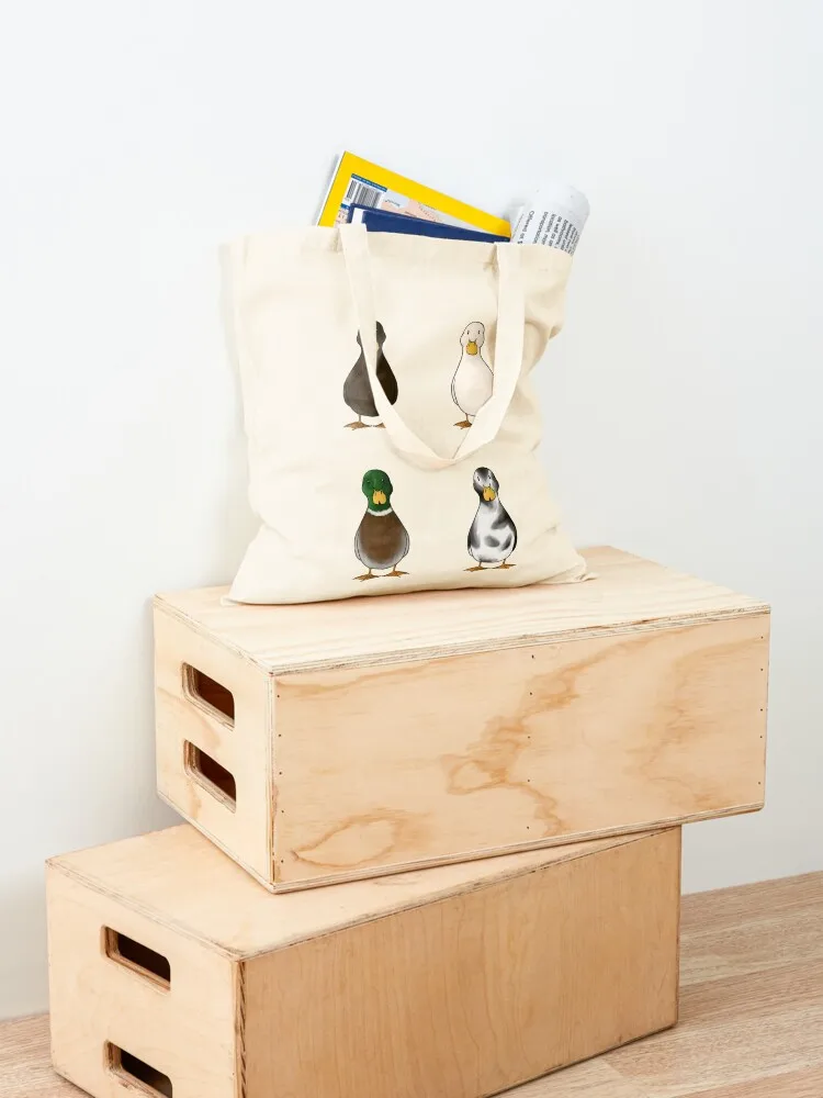 Duck Collective 1 Tote Bag حقائب قماش حقيبة للمتسوقين حقائب تسوق قماشية للنساء حقيبة تسوق قابلة لإعادة الاستخدام