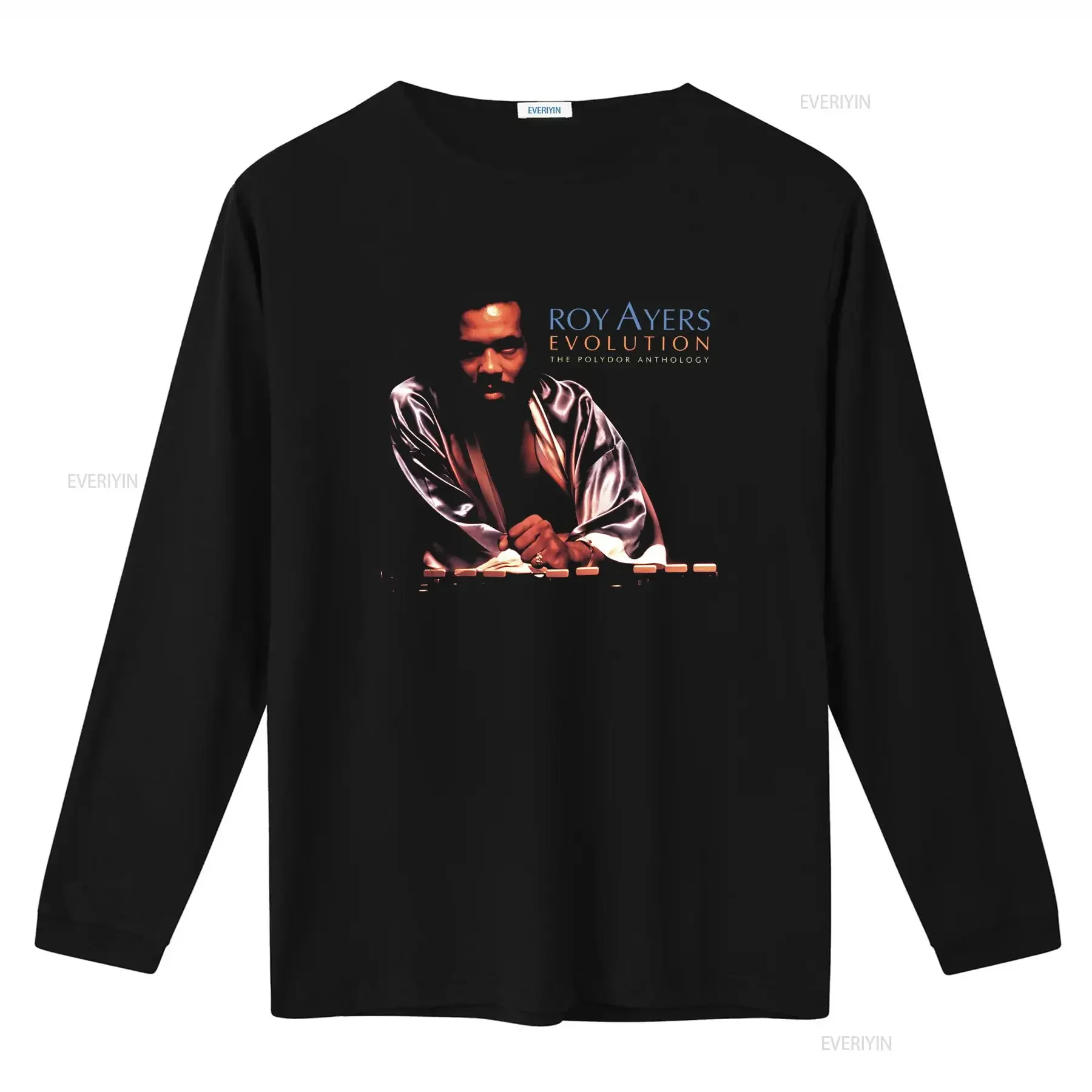 Roy Ayers Evolution The Polydor Anthology Musician Print T Shirt vintage Washed Slightly streetwear Stretched homme Breathable