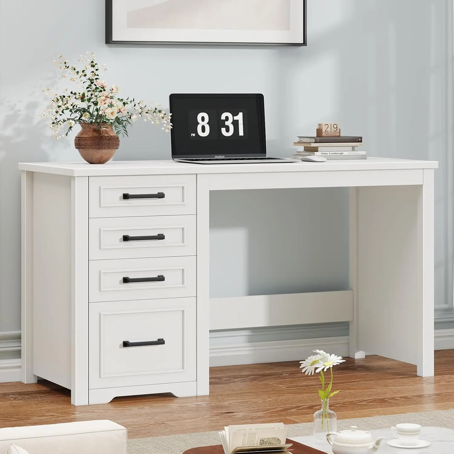 Farmhouse Executive Desk with File Drawer, 49