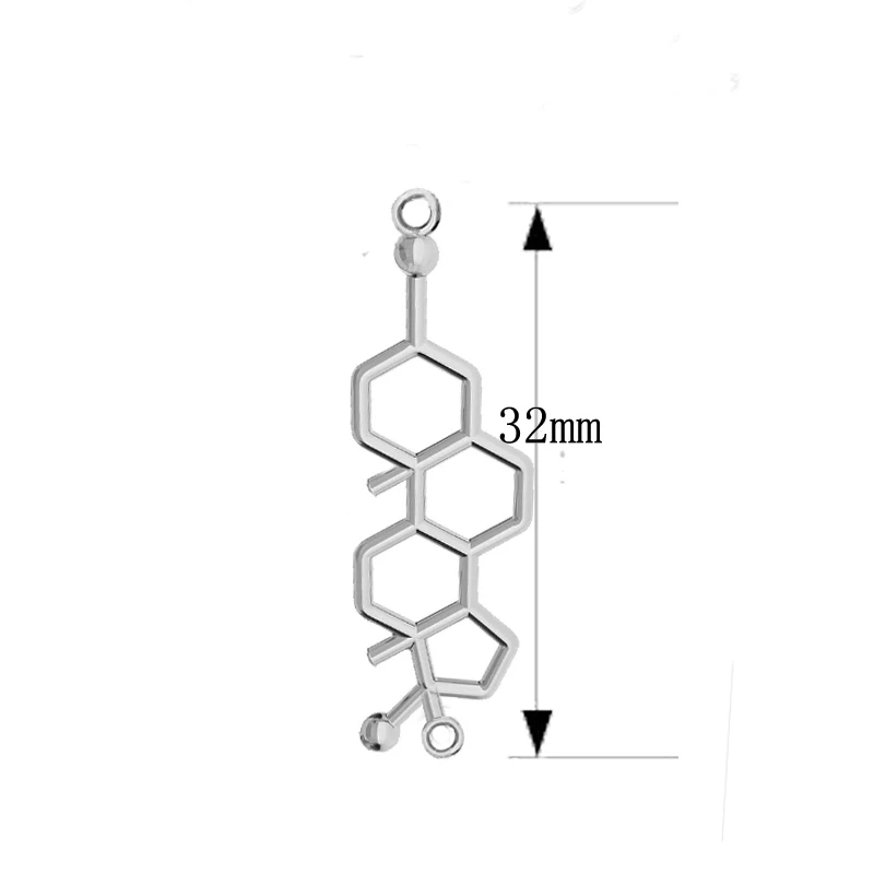 Molecule Pendant Custom Charms For DIY Necklace Earrings Keychain Accessories Jewelry Making