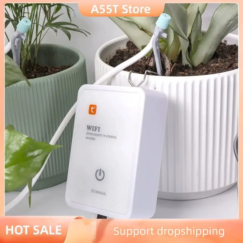 

A55T Tuya Wifi Smart Watering System For Gardens Automatic Drip Irrigation Device Lawn Care Moisture Controller For Plants