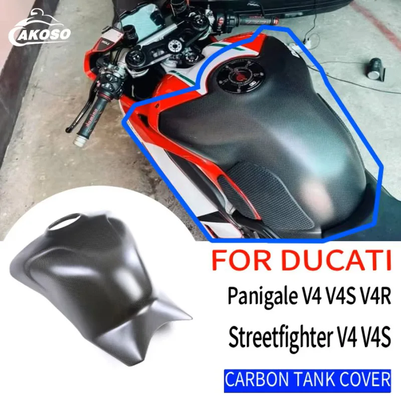

For Ducati Panigale Streetfighter V4 2018-2021 Carbon Fiber Tank Cover Protector Modified Motorcycles Accessories