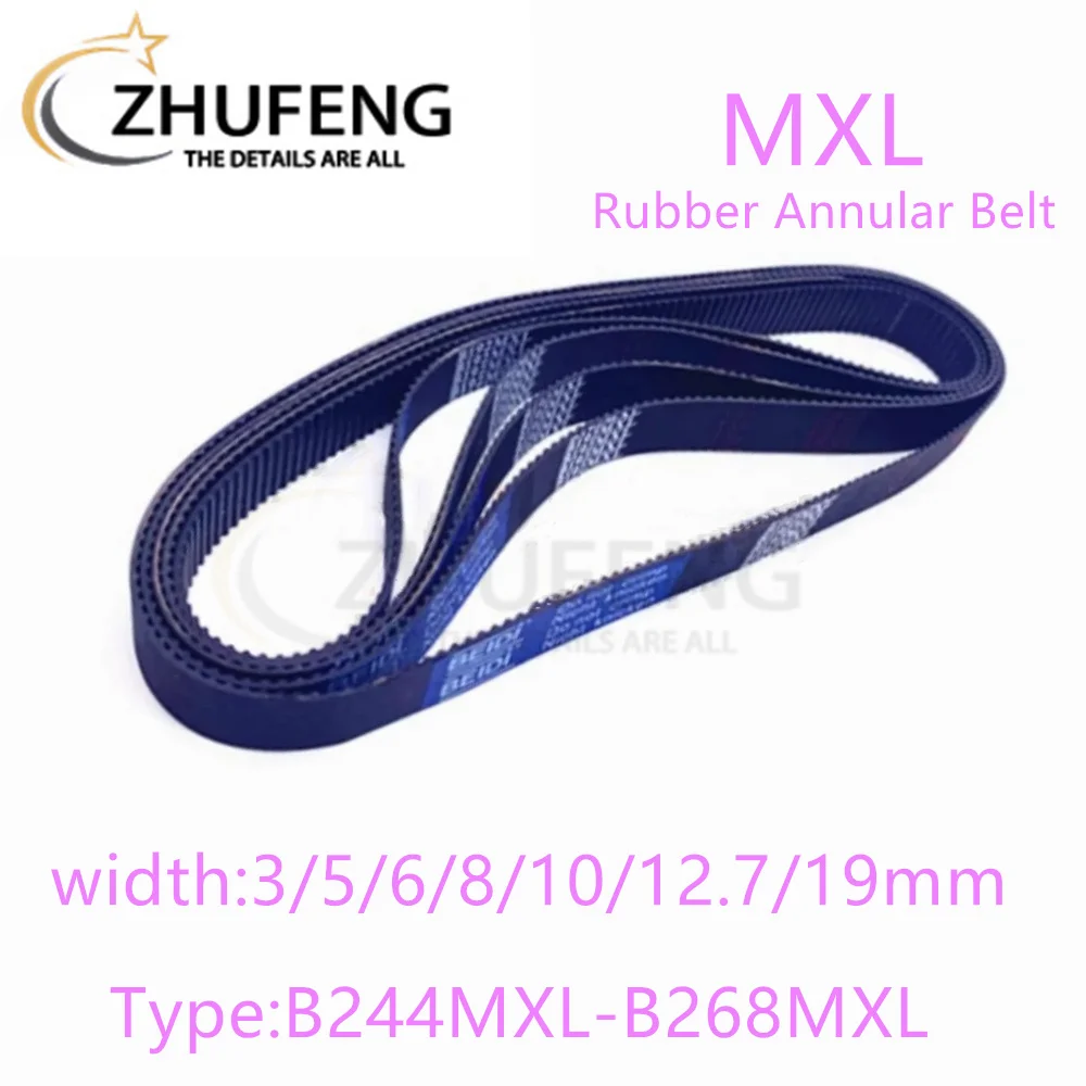 MXL High torqueTiming BeltBelt B244B245B248B249B250B251B255B256B260B263B265B268  Width 3/5/6/8mmto19mm For 3D Printer Drive Belt