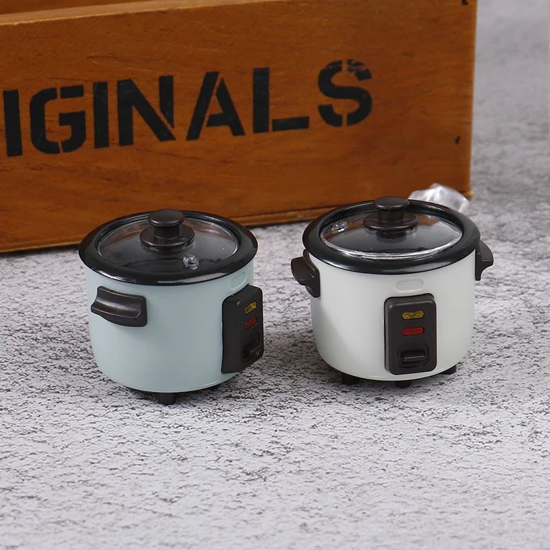 1Set 1:12 Dollhouse Kitchen Electrical Model Simulation Mini Rice Cooker.