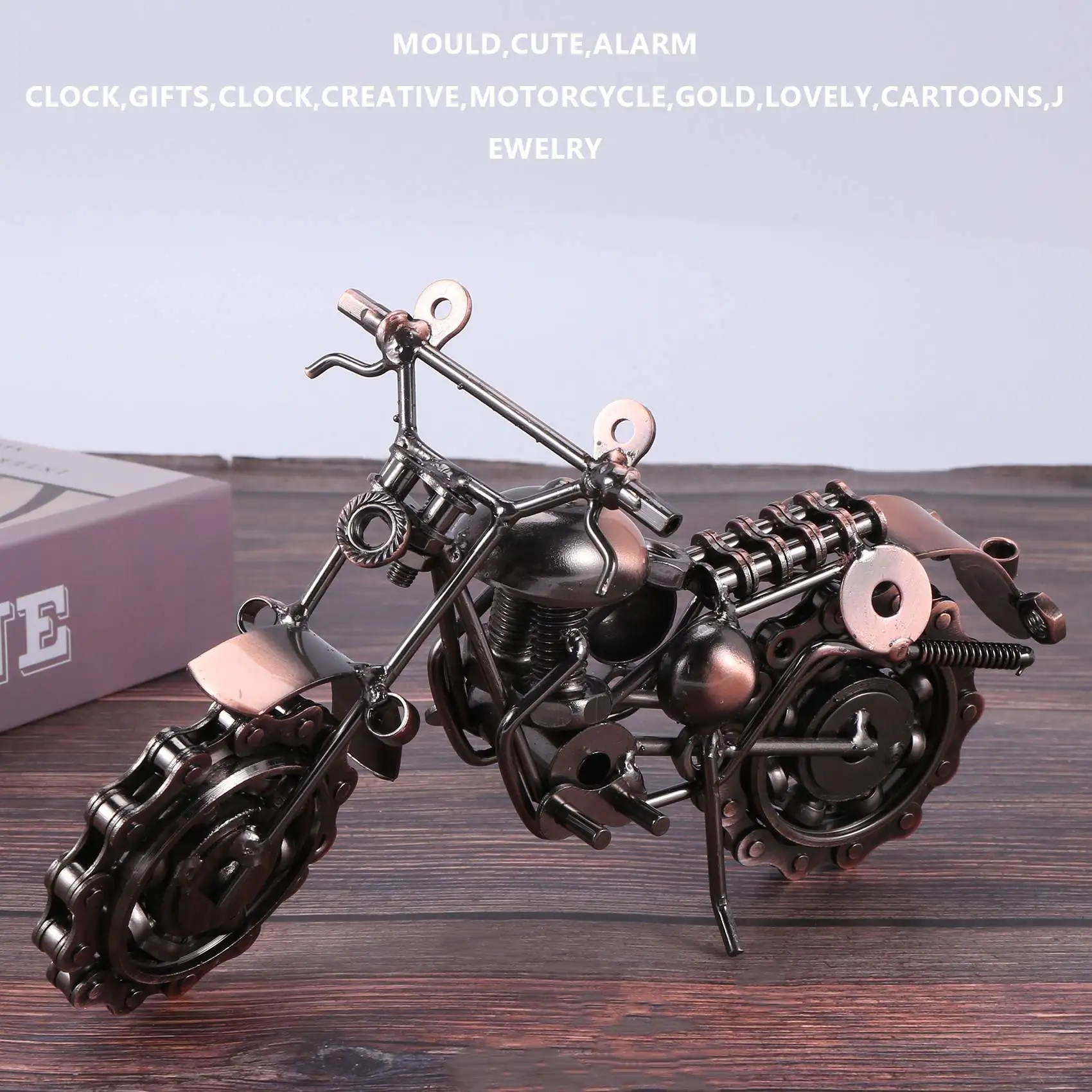 Vintage Metal Craft Motorbike Motorcycle Model Home Decor Ornament Gift