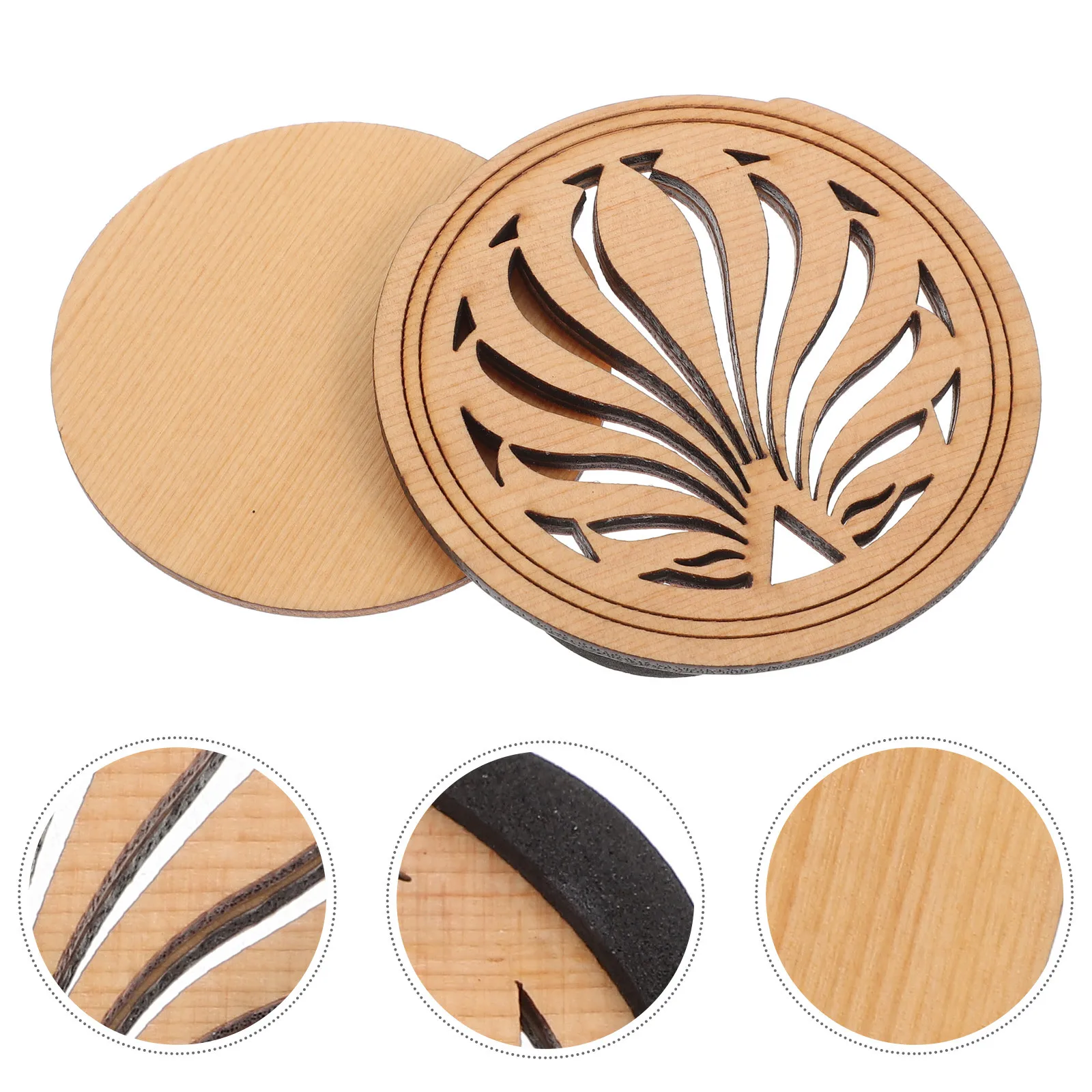 

Acoustic Guitar Cover Durable Wood Material Exquisite Pattern Feedback Control Standard Size Perfect for Performances