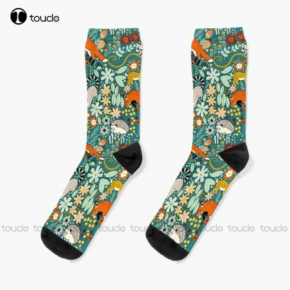 Textured Woodland Pattern  Socks Boy Socks Personalized Custom Unisex Adult Teen Youth Socks 360° Digital Print Fashion New