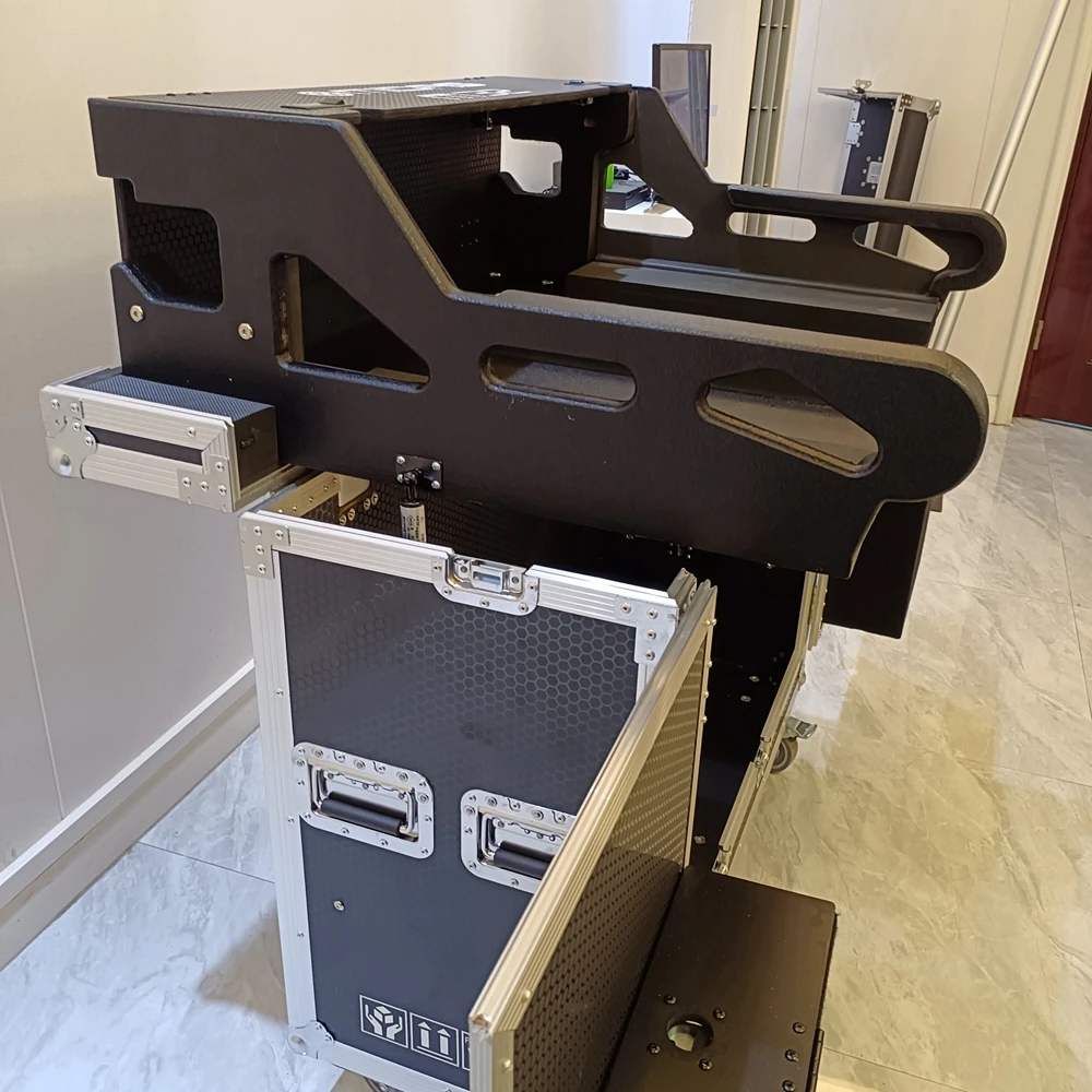 Estuche de transporte de madera contrachapada y aluminio para amplificador Midas M32 de dos puertas, estuche para equipo de mezclas de DJ para servicio de alquiler de audio
