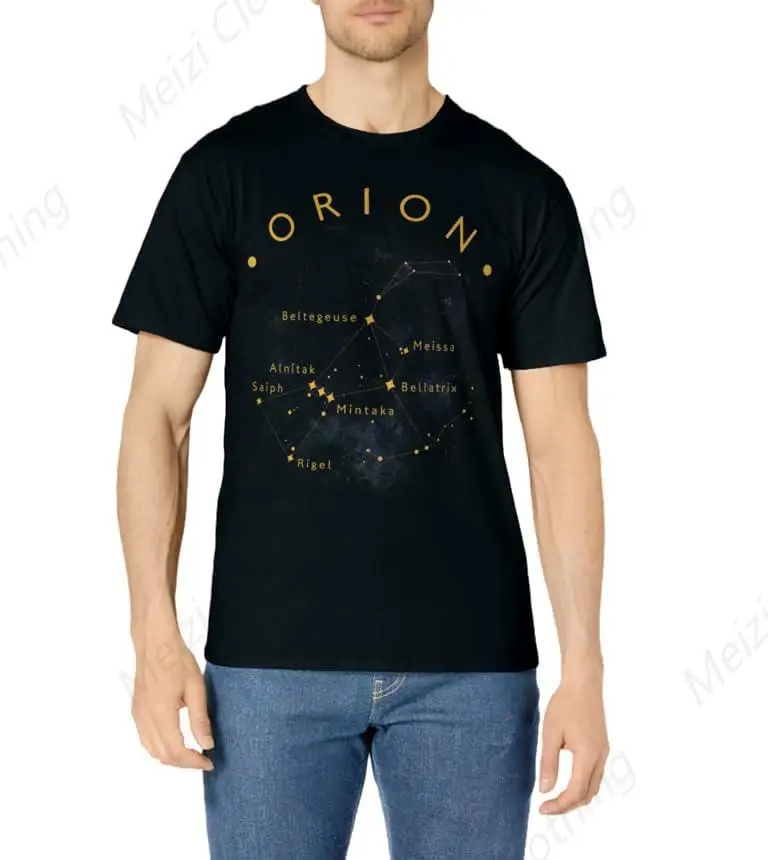 Orion Astronomy Enthusiasts Stargazing Men's T-shirt Cool Fashion Men's Cotton Gift Short Sleeve