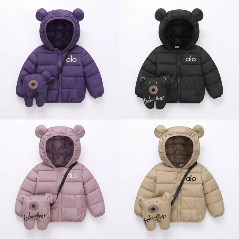 Herbst- und Winterjacke für Babys und Kleinkinder, wattierte Baumwolljacke, warme Daunenjacke für Kinder, lässige Oberbekleidung für Kinder, inklusive Tasche, Neu – Detail 1