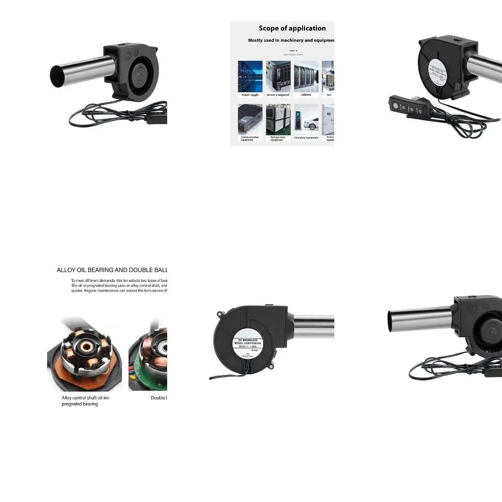 

9733 USB Powered 5V Blower Fan With Three Speed Settings For Outdoor Camping BBQ