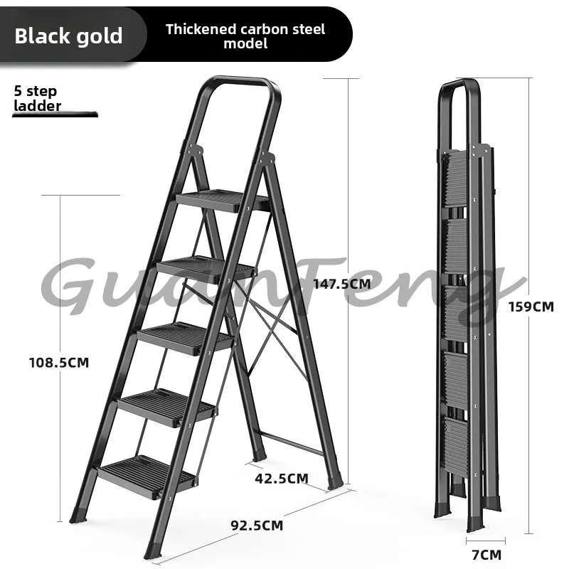 Indoor multifunctional Ladder Household folding retractable herringbone ladder